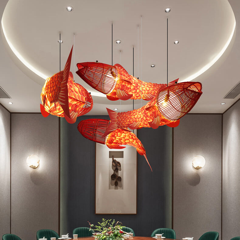 Traditional Fabric 4-Light Chandelier