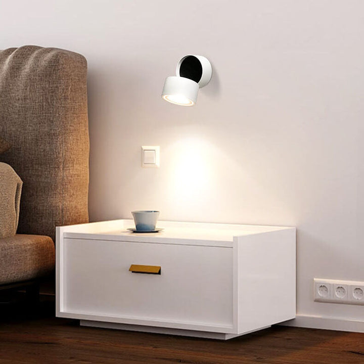 Minimalist Round Aluminium Rotatable LED Wall Sconce