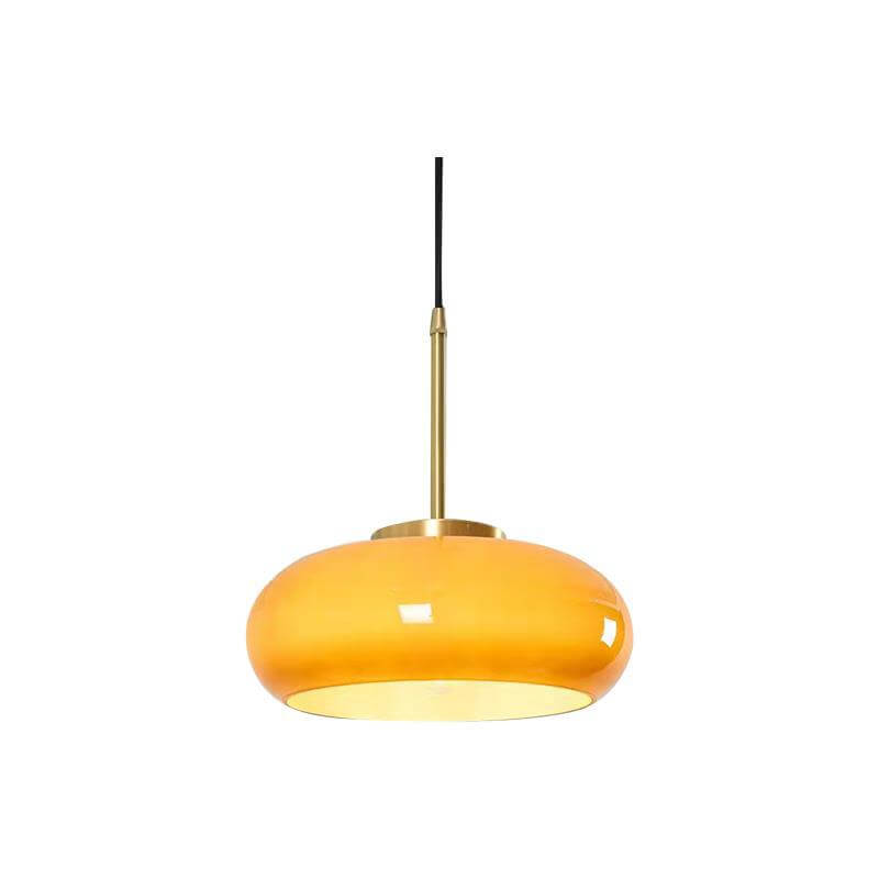 Modern Round Copper Flush Mount Ceiling Light