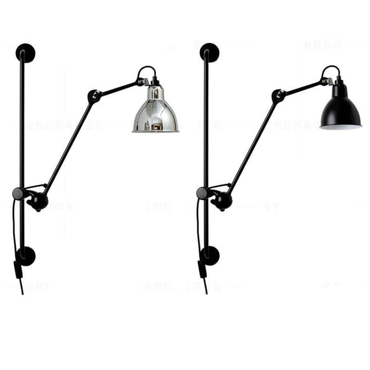 Vintage Industrial Iron Swing Arm Wall Sconce