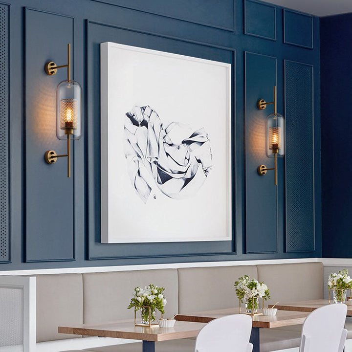 Contemporary Cylinder Glass Wall Sconce