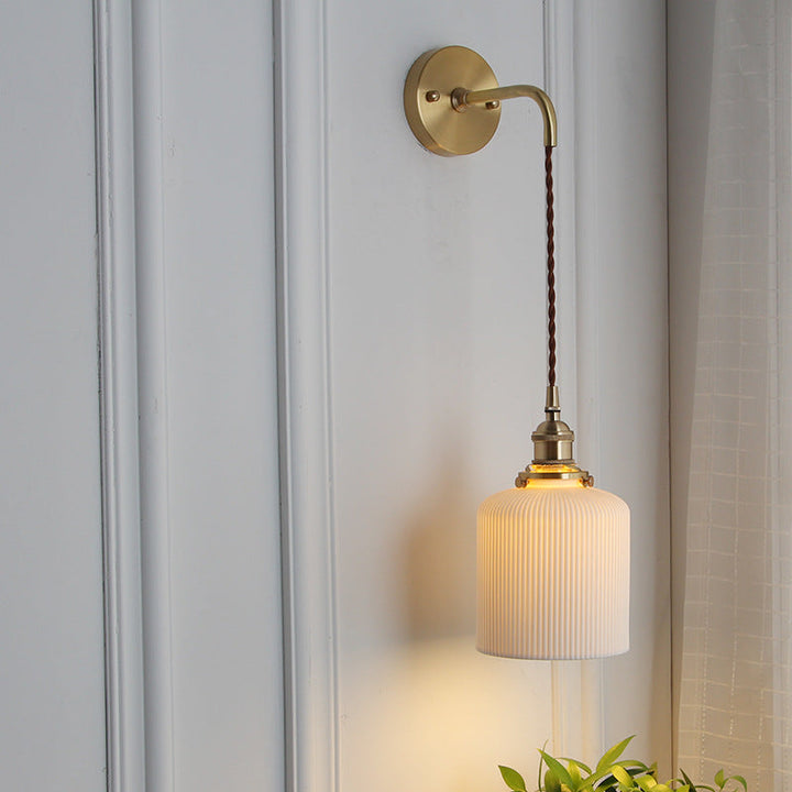 Minimalist Cylinder Brass Wall Sconce