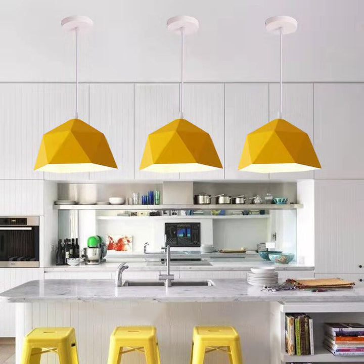Modern Geometric Iron Pendant Light
