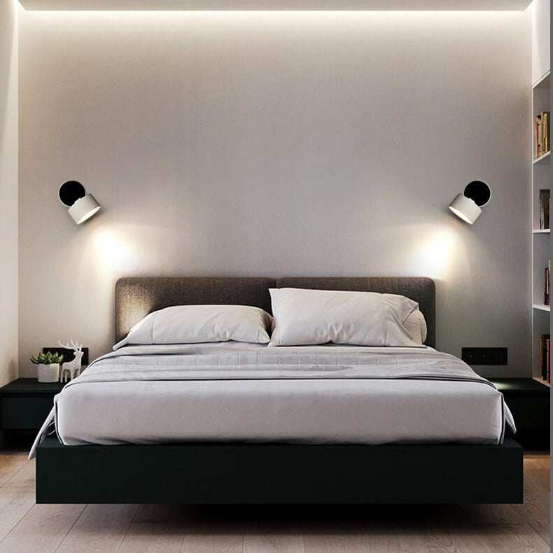Minimalist Round Aluminium Rotatable LED Wall Sconce