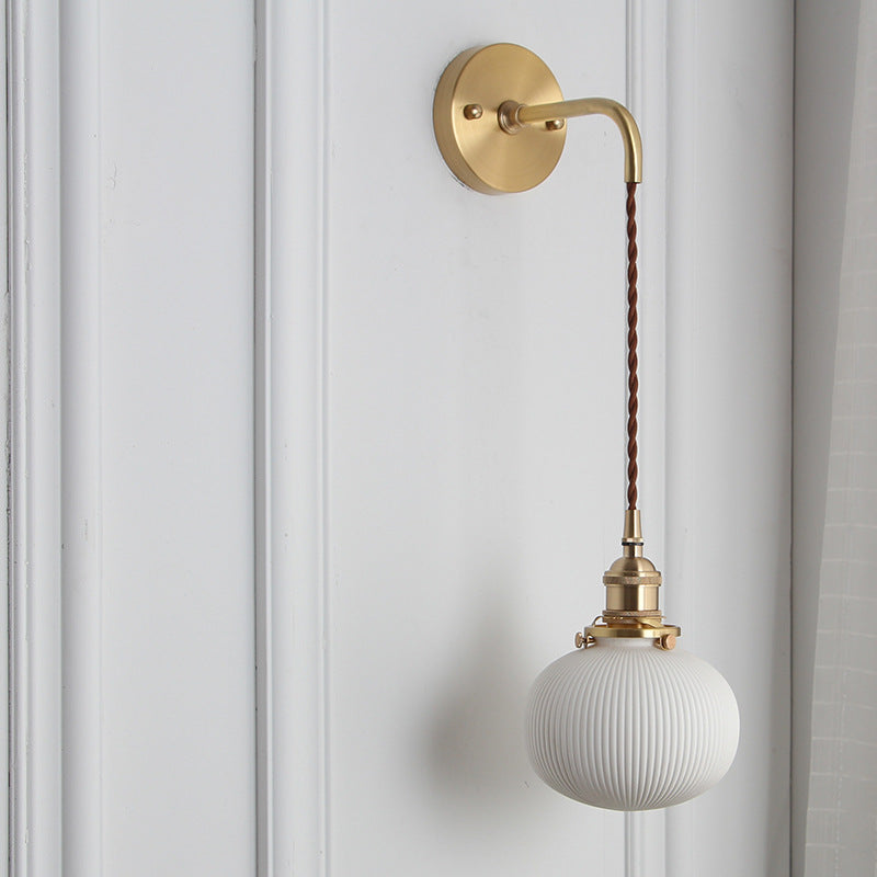 Minimalist Cylinder Brass Wall Sconce
