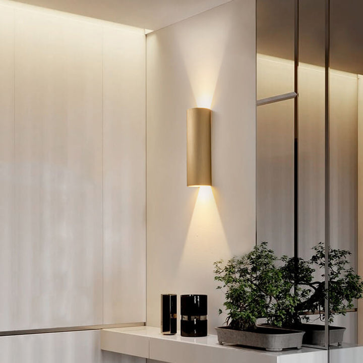 Minimalist Cylindrical Aluminum LED Wall Sconce
