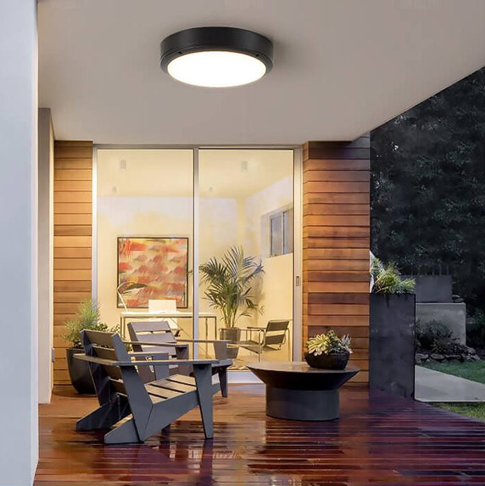 Minimalist Round Aluminum LED Flush Mount Ceiling Light 4