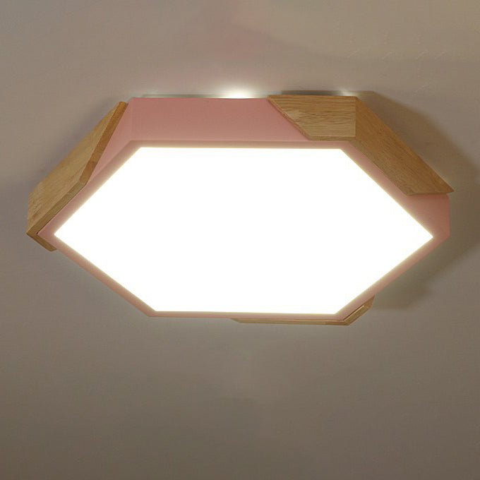 Nordic Wood LED Flush Mount Ceiling Light