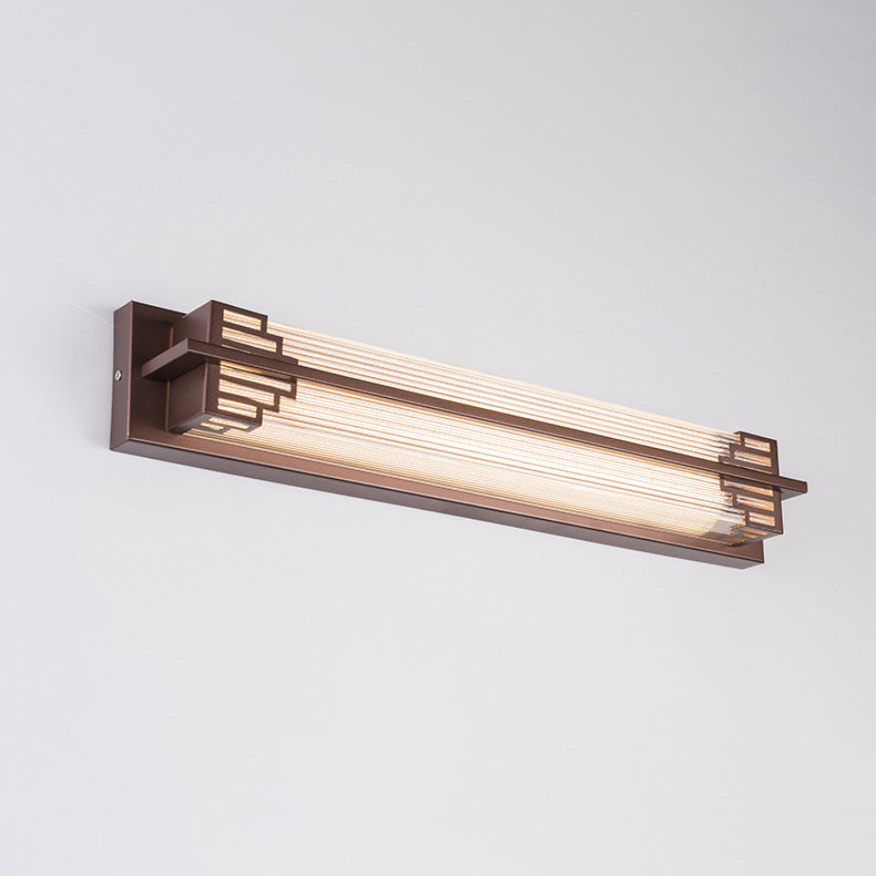 Traditional Rectangular Stainless Steel LED Wall Sconce