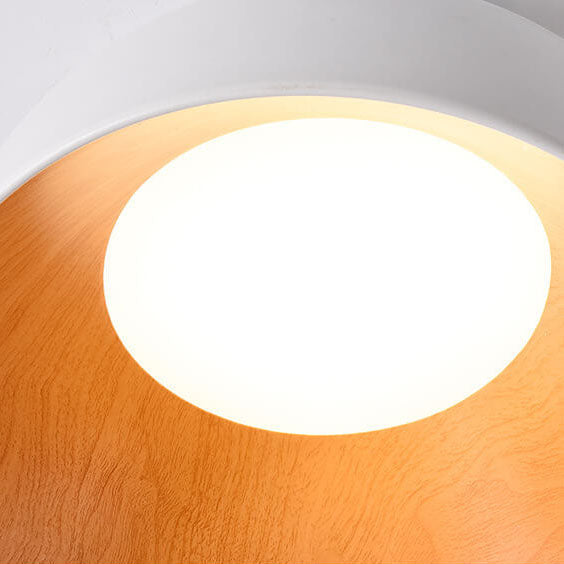Minimalist Wooden LED Flush Mount Ceiling Light