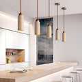 Japanese Wabi-sabi Solid Wood Stone 1/2/3-Light Island Light Chandelier