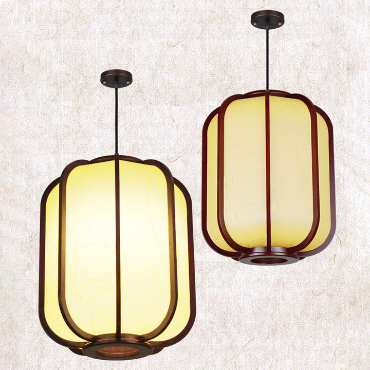 Traditional Lantern Wooden Pendant Light