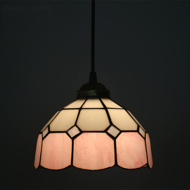 Tiffany Traditional Round Glass Pendant Light