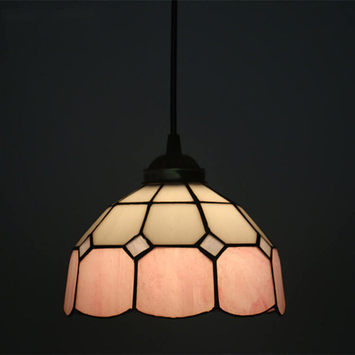 Tiffany Traditional Round Glass Pendant Light