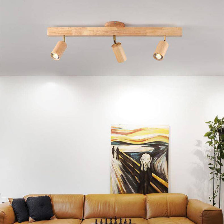 Minimalist Solid Wood LED Track Light