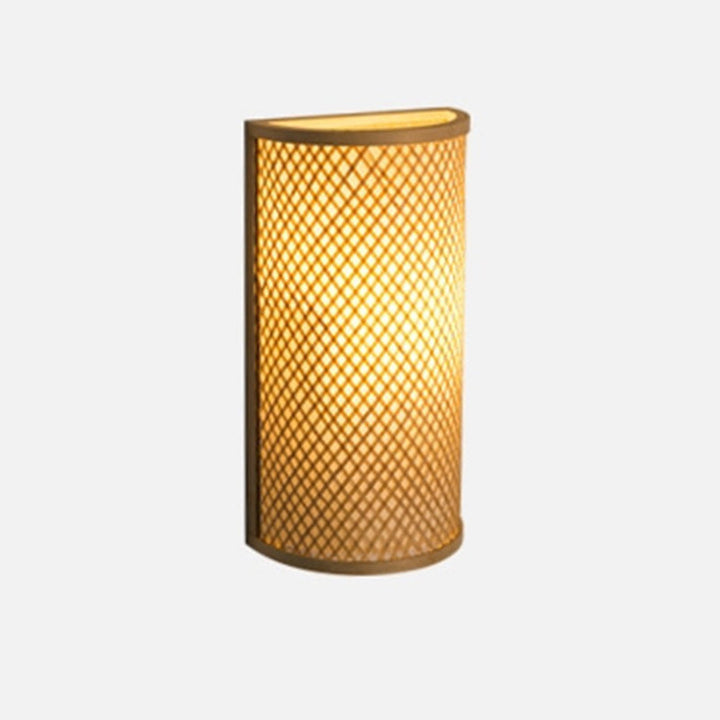Traditional Cylinder Bamboo 2-Light Wall Sconce