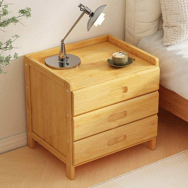 Minimalist Rectangular Bamboo Nightstand