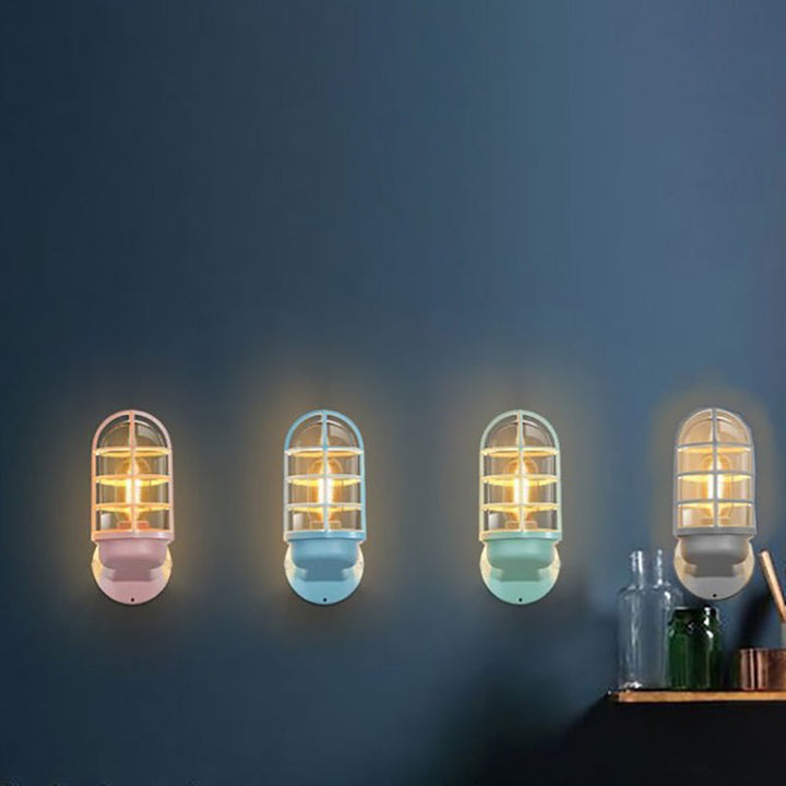 Contemporary Round Aluminum Waterproof Wall Sconce