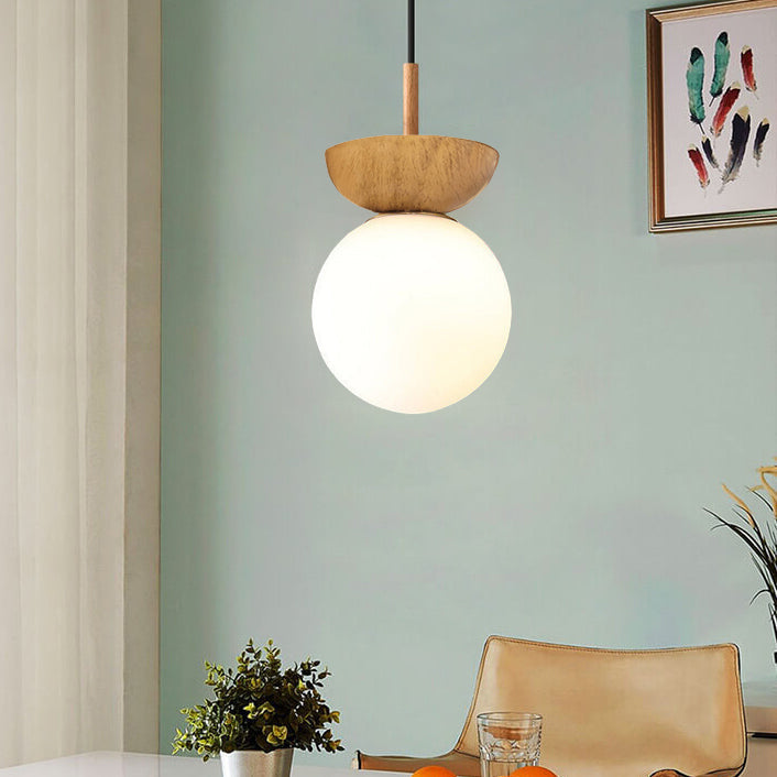 Minimalist Glass Semi-Flush Ceiling Light