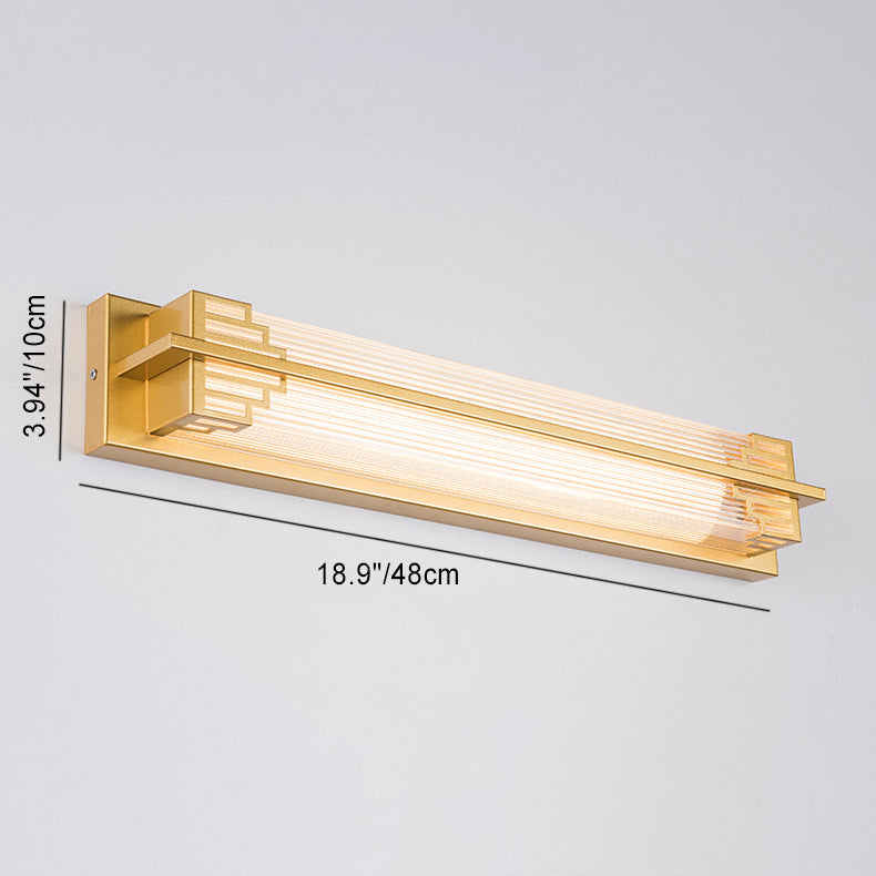 Traditional Rectangular Stainless Steel LED Wall Sconce