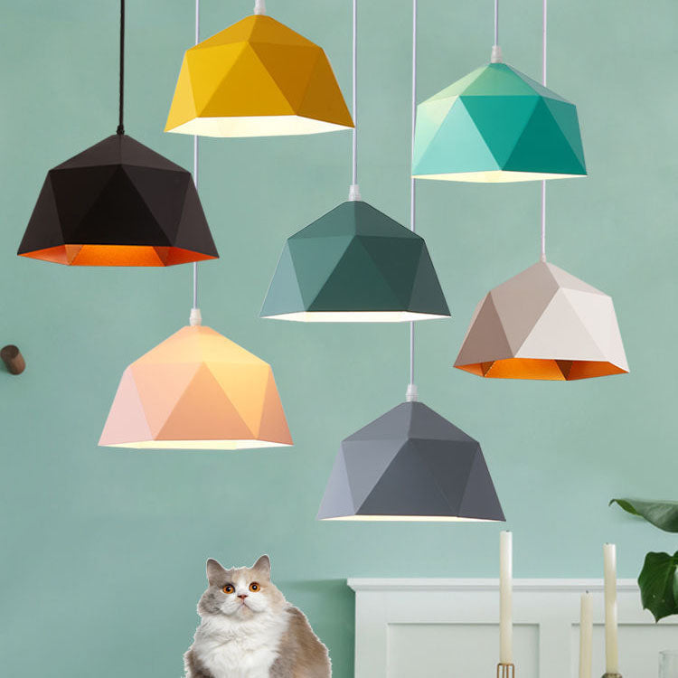 Modern Geometric Iron Pendant Light
