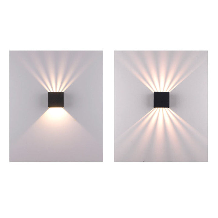 Modern Square Aluminum Waterproof LED Wall Sconce