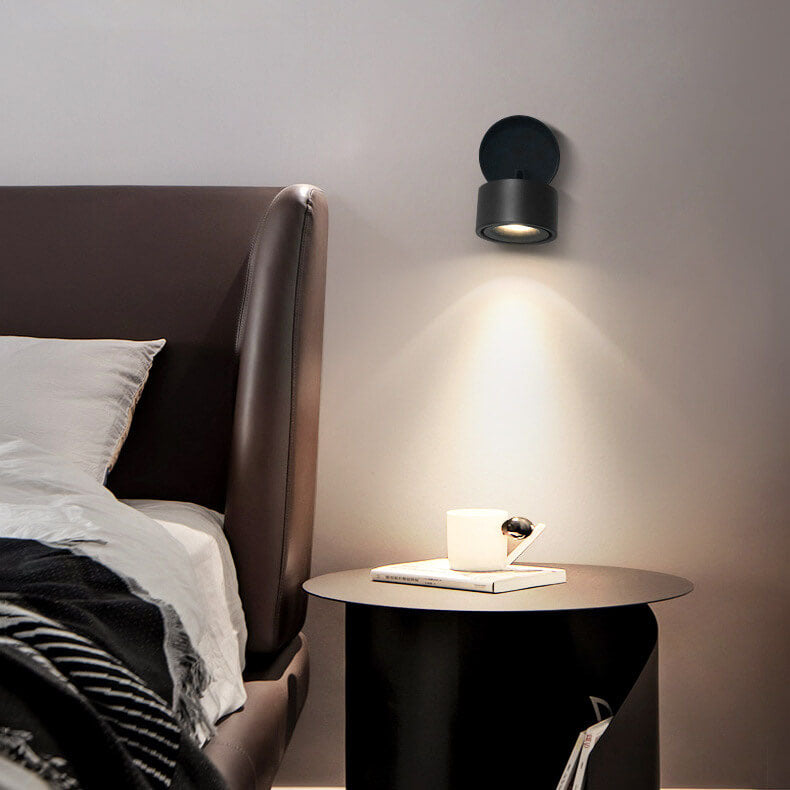 Minimalist Round Aluminium Rotatable LED Wall Sconce