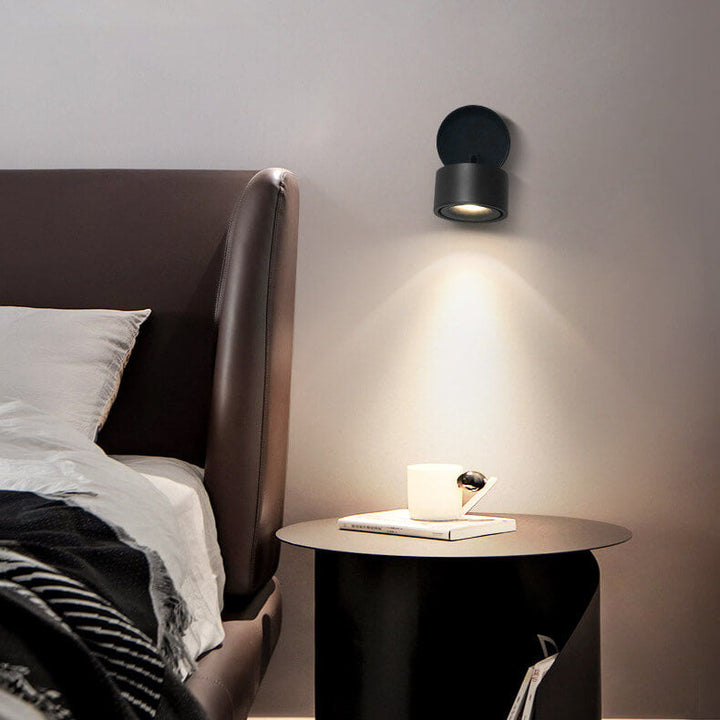 Minimalist Round Aluminium Rotatable LED Wall Sconce