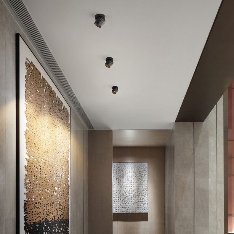 Minimalist Aluminum Adjustable LED Semi-Flush Ceiling Light