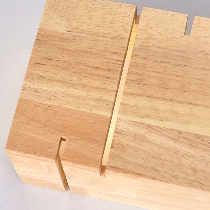 Minimalist Square Wooden 2-Light Wall Sconce
