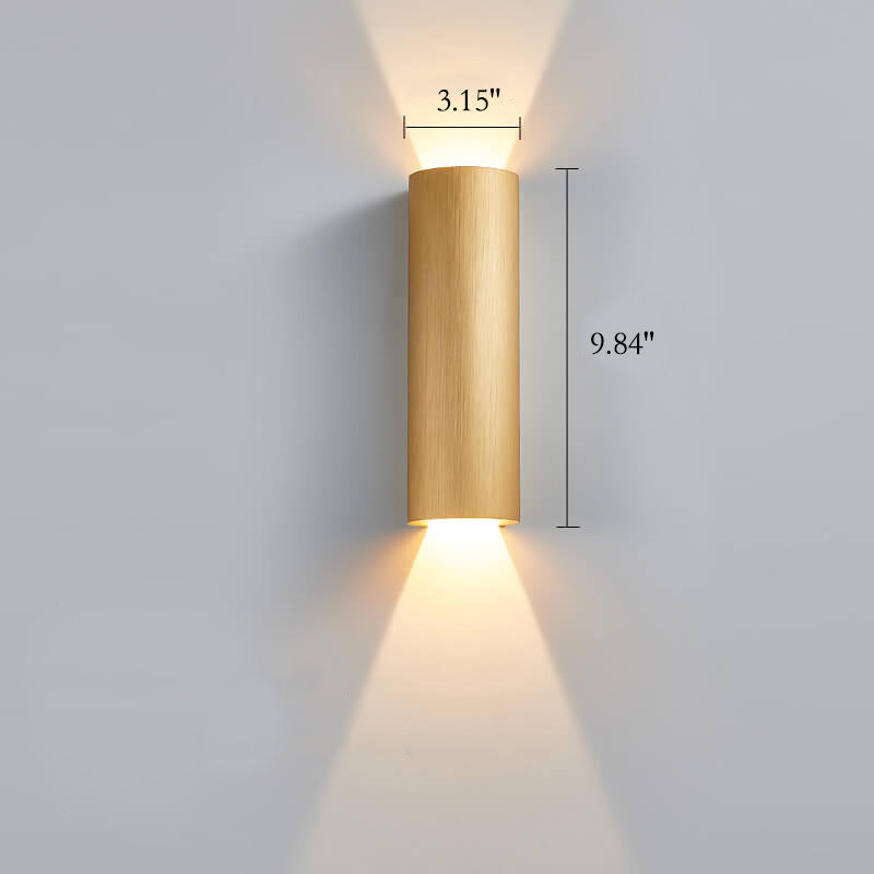 Minimalist Cylindrical Aluminum LED Wall Sconce