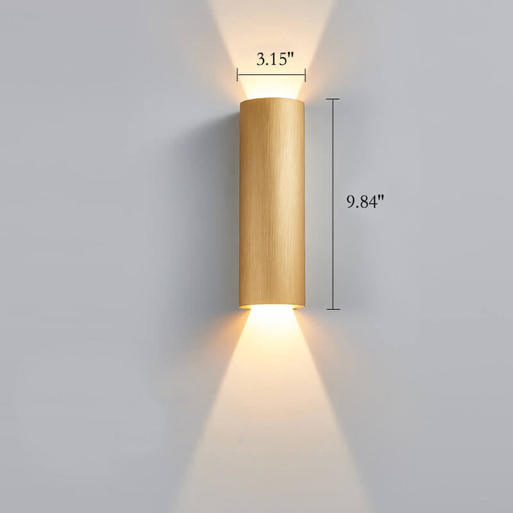Minimalist Cylindrical Aluminum LED Wall Sconce