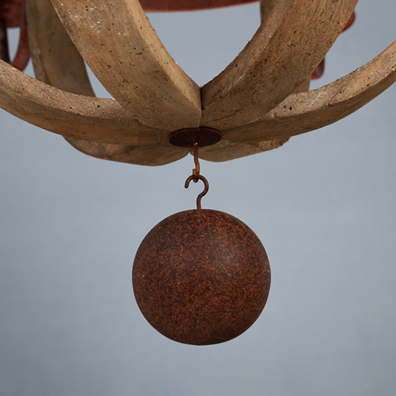 Traditional Branch Wooden 8-Light Chandelier