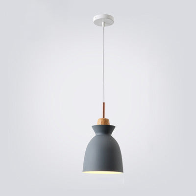 Contemporary Dome Wood Pendant Light