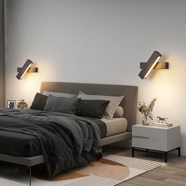 Minimalist Rectangular Aluminum Rotatable LED Wall Sconce