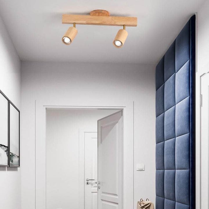 Minimalist Solid Wood LED Track Light