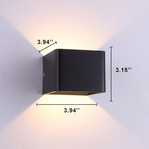 Multicolor Modern Square Aluminum LED Wall Sconce