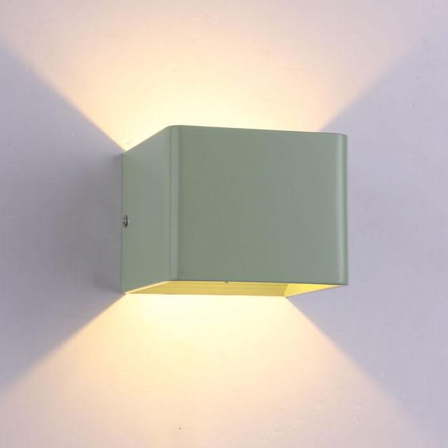 Multicolor Modern Square Aluminum LED Wall Sconce