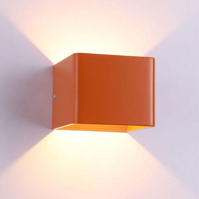 Multicolor Modern Square Aluminum LED Wall Sconce