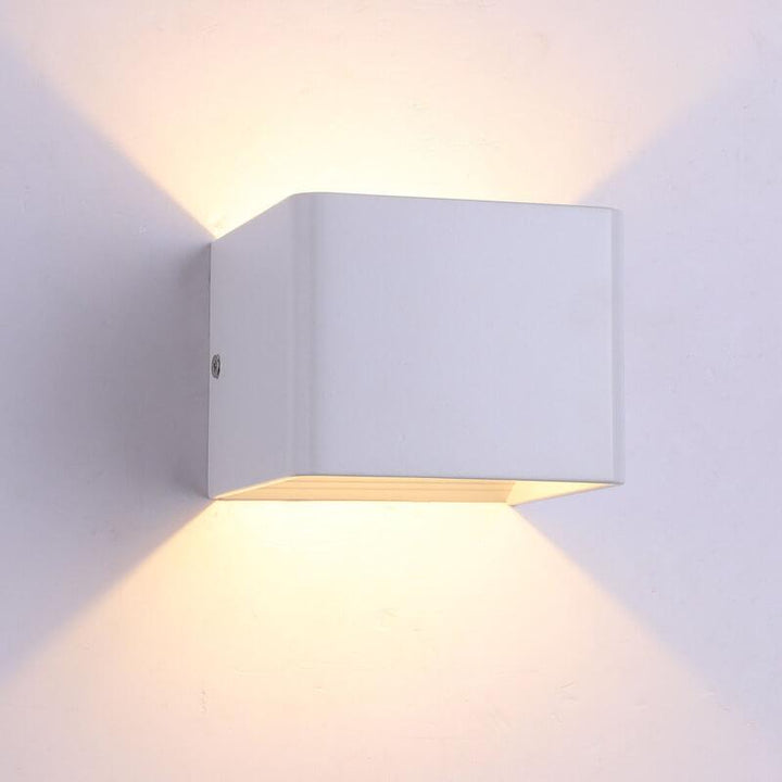 Multicolor Modern Square Aluminum LED Wall Sconce