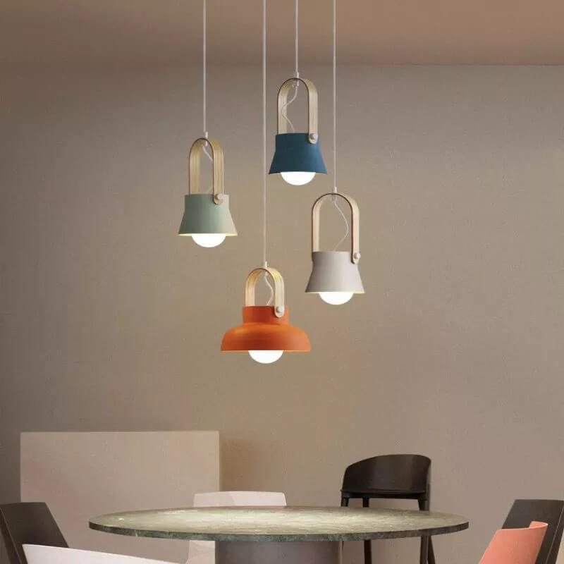 Nordic Dome Wood Pendant Light