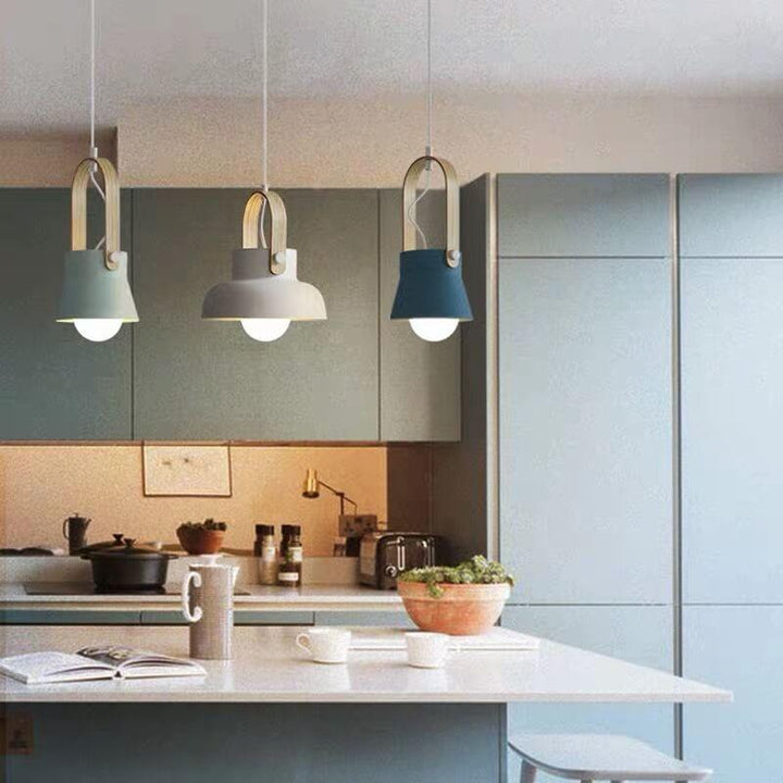 Nordic Dome Wood Pendant Light