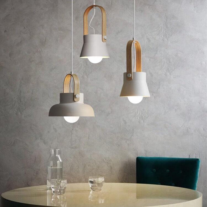 Nordic Dome Wood Pendant Light