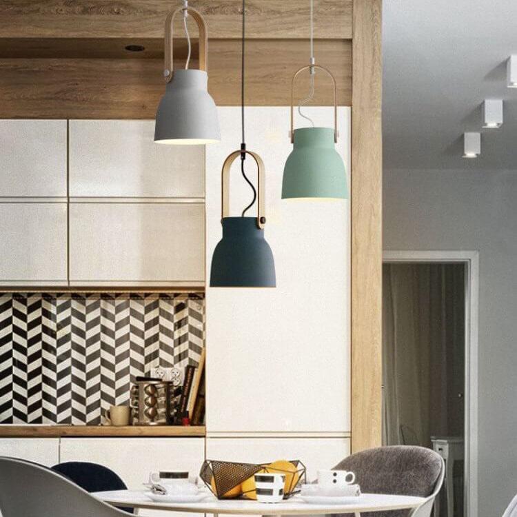 Nordic Dome Wood Pendant Light