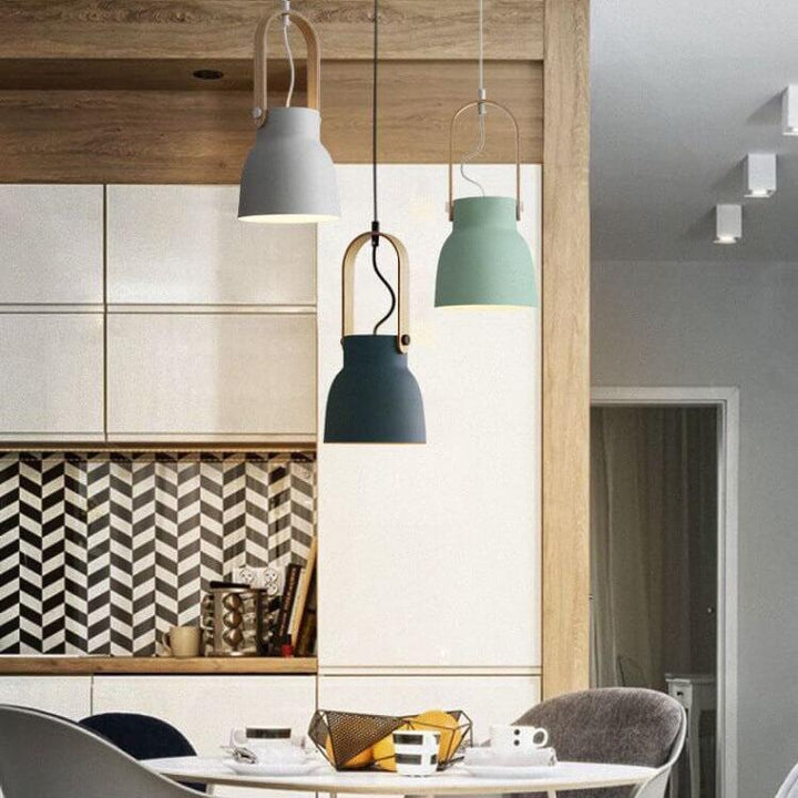 Nordic Dome Wood Pendant Light