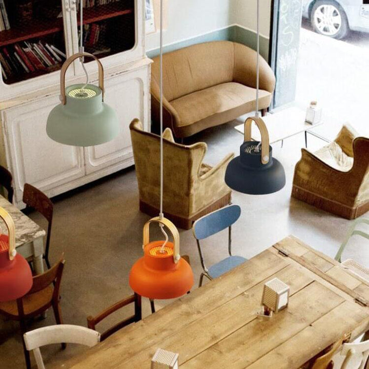 Nordic Dome Wood Pendant Light