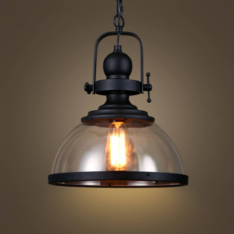 Retro Dome Glass Pendant Light