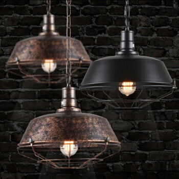 Wide Industrial Pendant Light