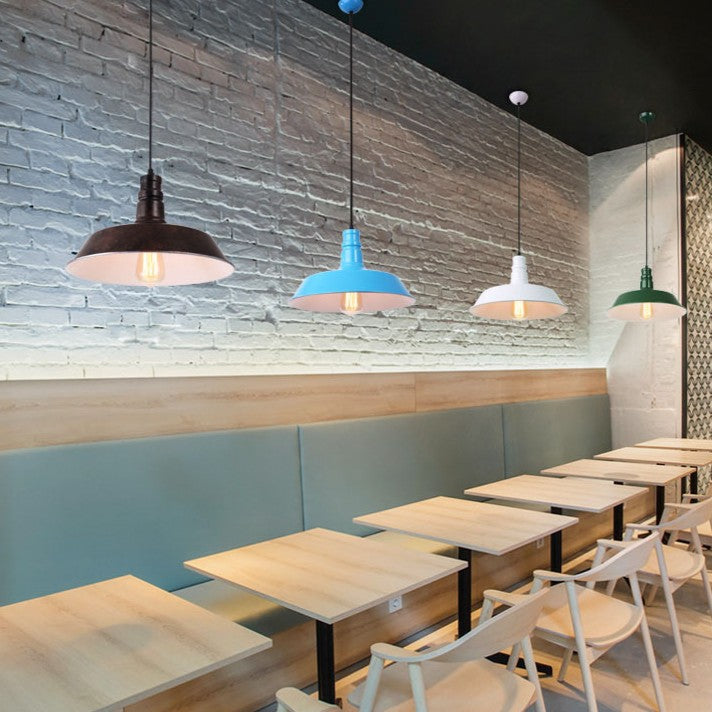 Contemporary Round Iron Pendant Light