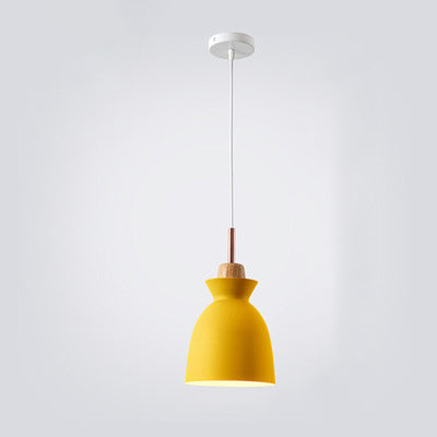 Contemporary Dome Wood Pendant Light